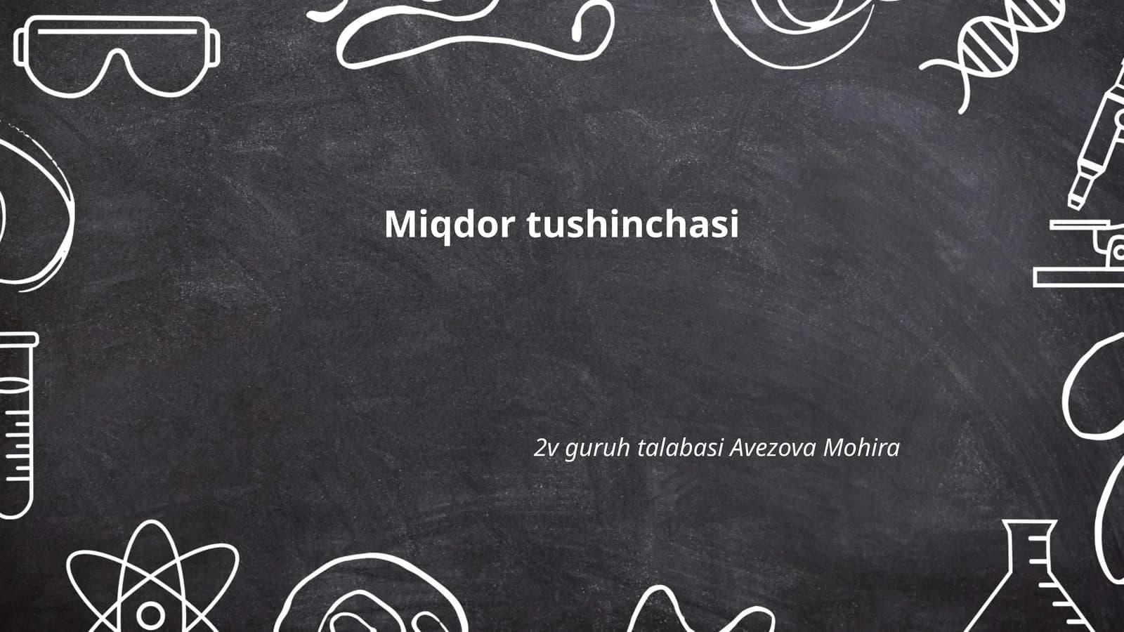 Miqdor tushinchasi