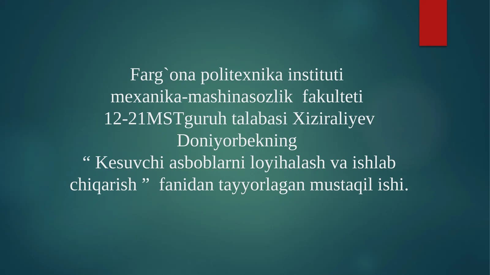 Metchiklar va Konstruktiv Elementlari