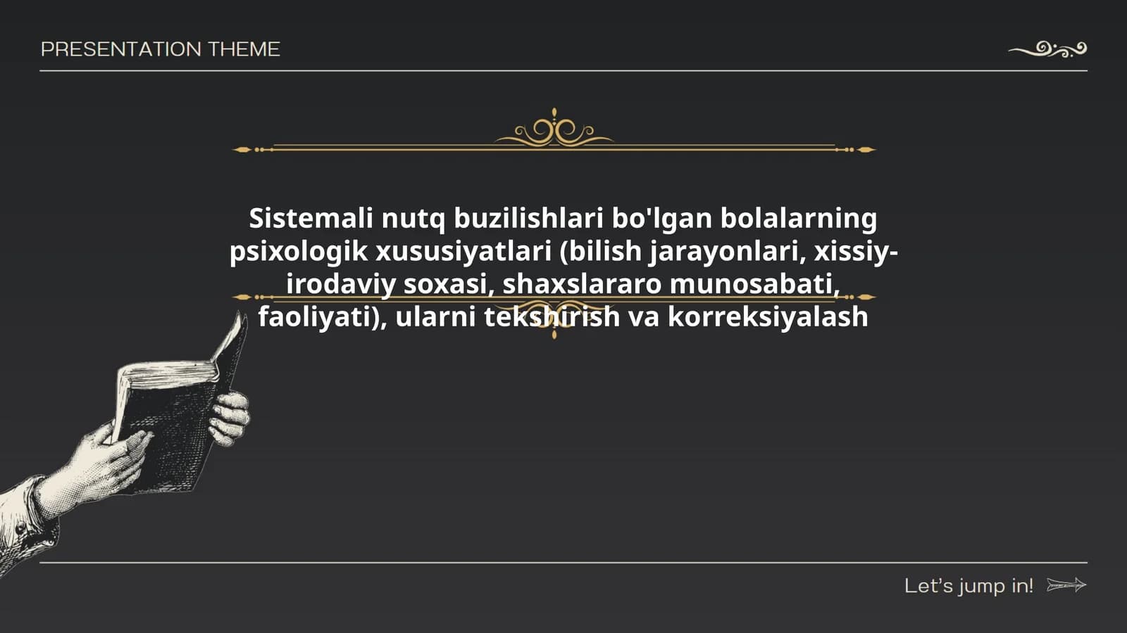 Sistemali nutq buzilishlari bo'lgan bolalarning psixologik xususiyatlari