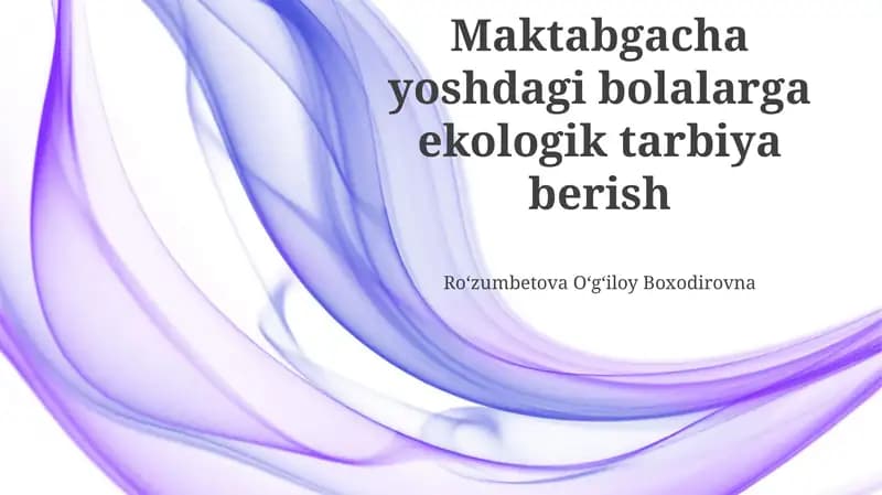 Ekologik tarbiya
