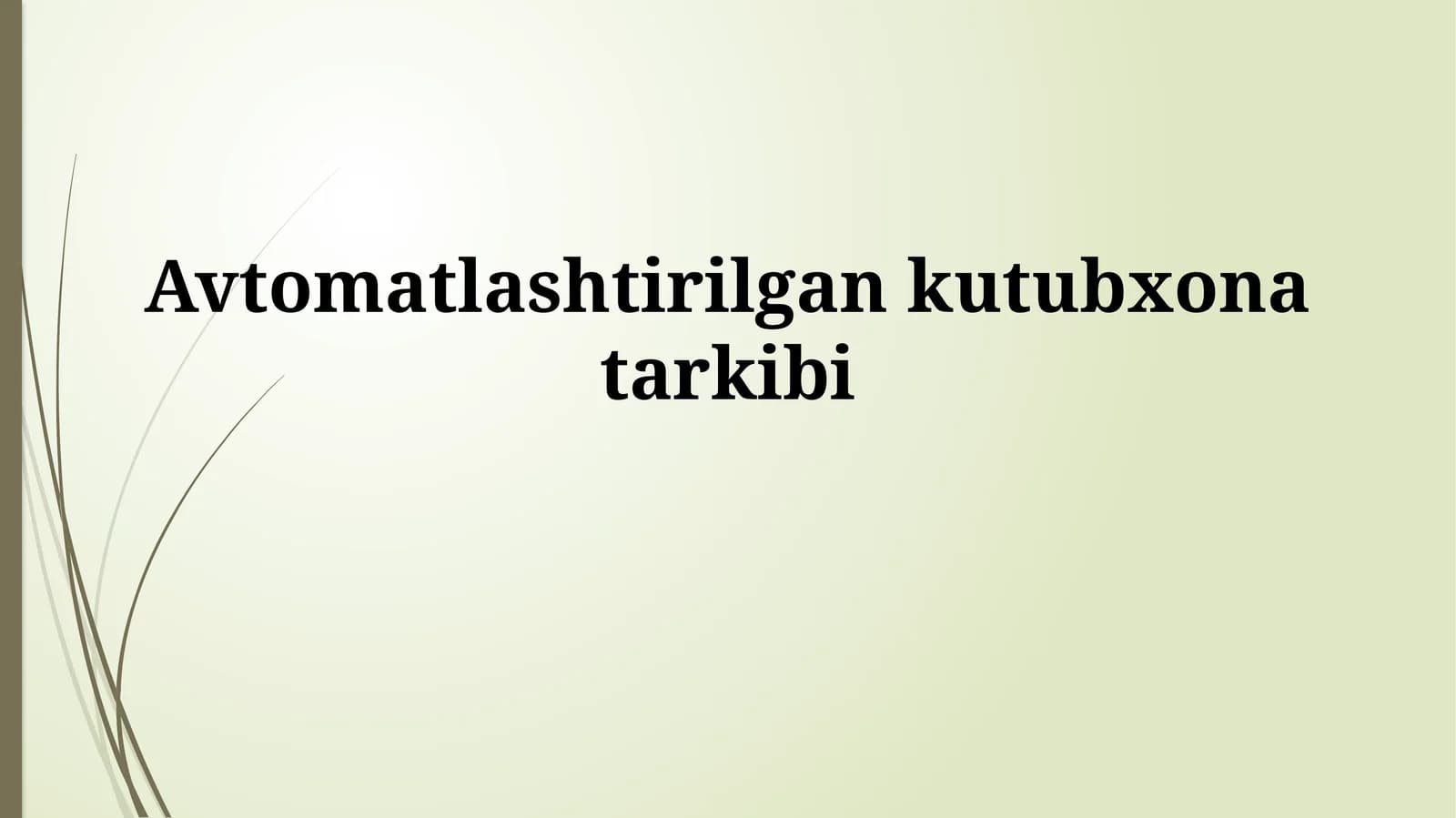 Avtomatlashtirilgan Kutubxona Inventarizatsiyasi