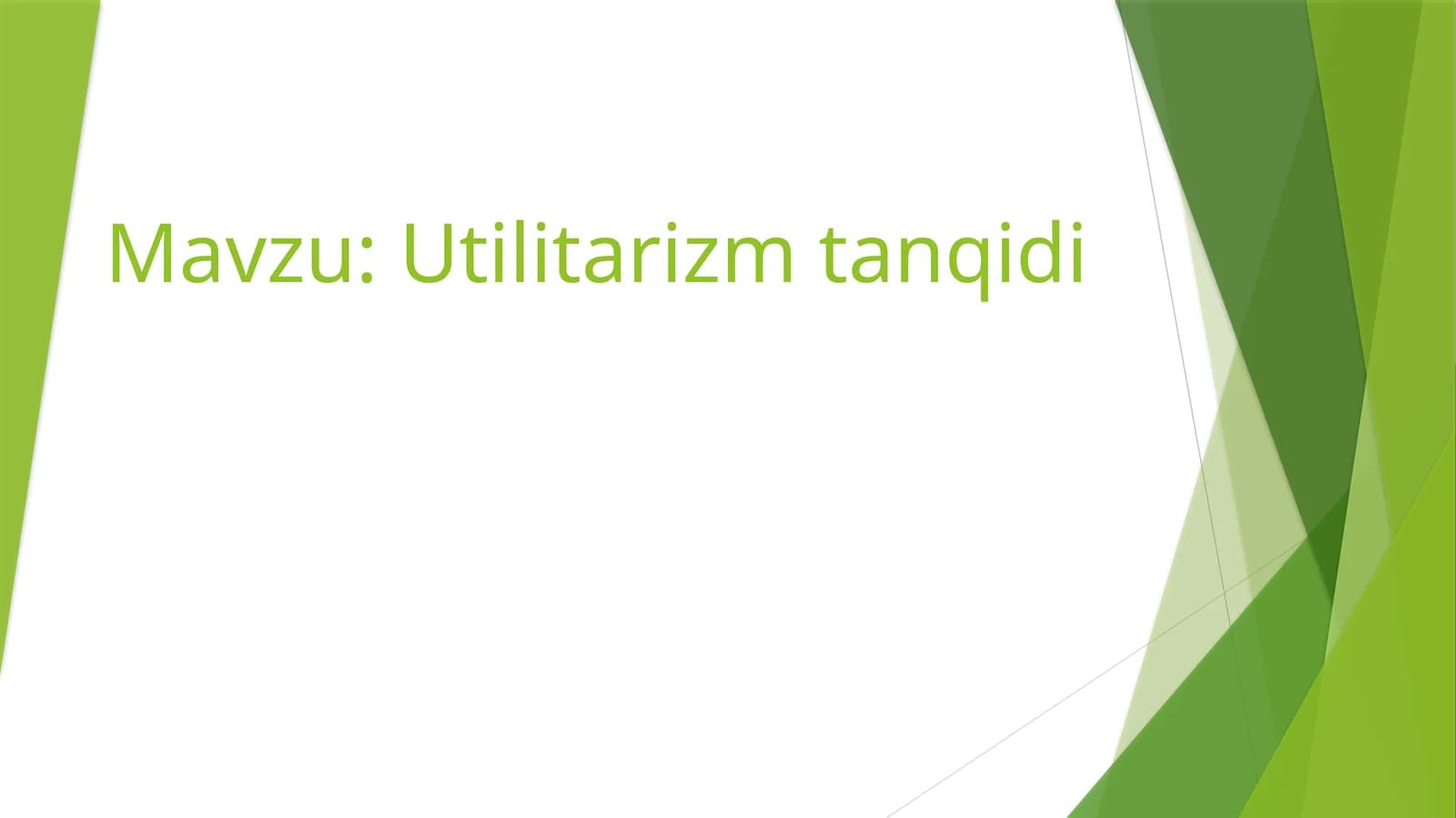 Utilitarizm tanqidi