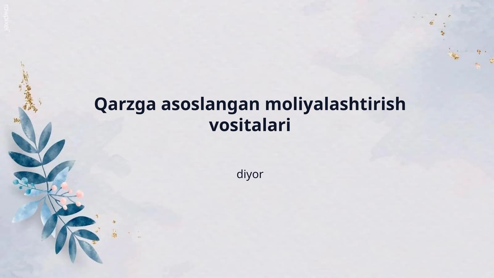 Qarzga asoslangan moliyalashtirish vositalari