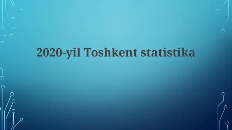 Toshkentstatistika 2020