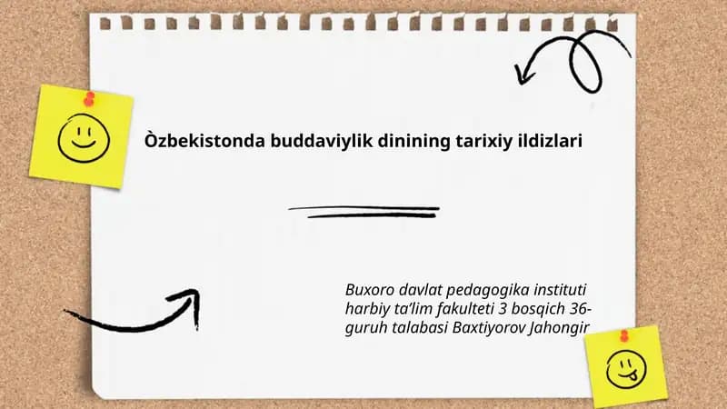 Òzbekistonda buddaviylik dinining tarixiy ildizlari