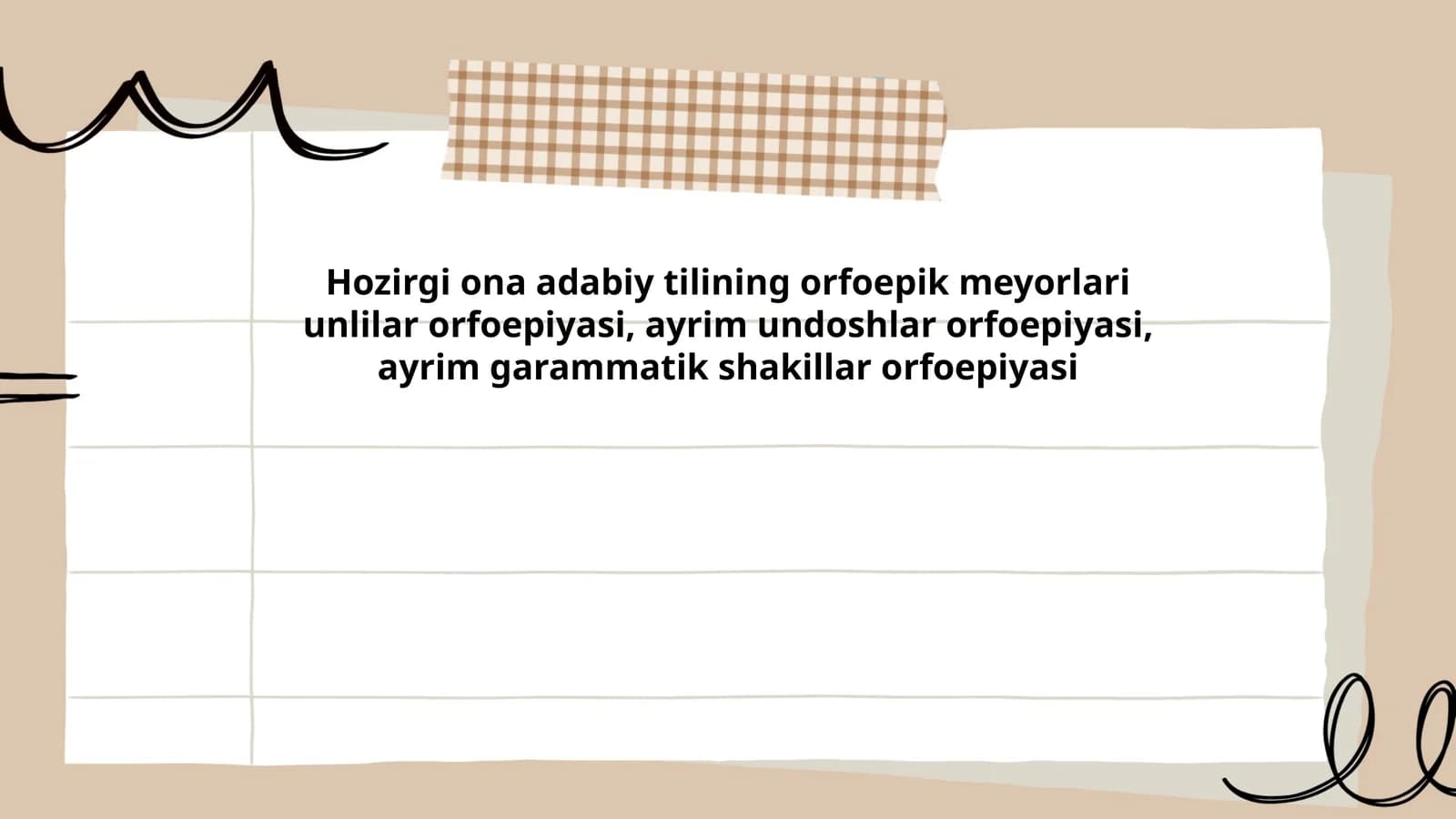 Hozirgi ona adabiy tilining orfoepik meyorlari