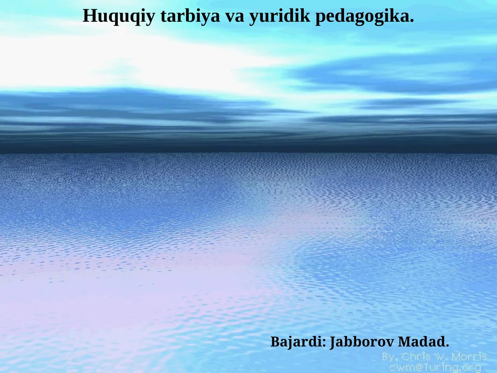 Huquqiy tarbiya va yuridik pedagogika