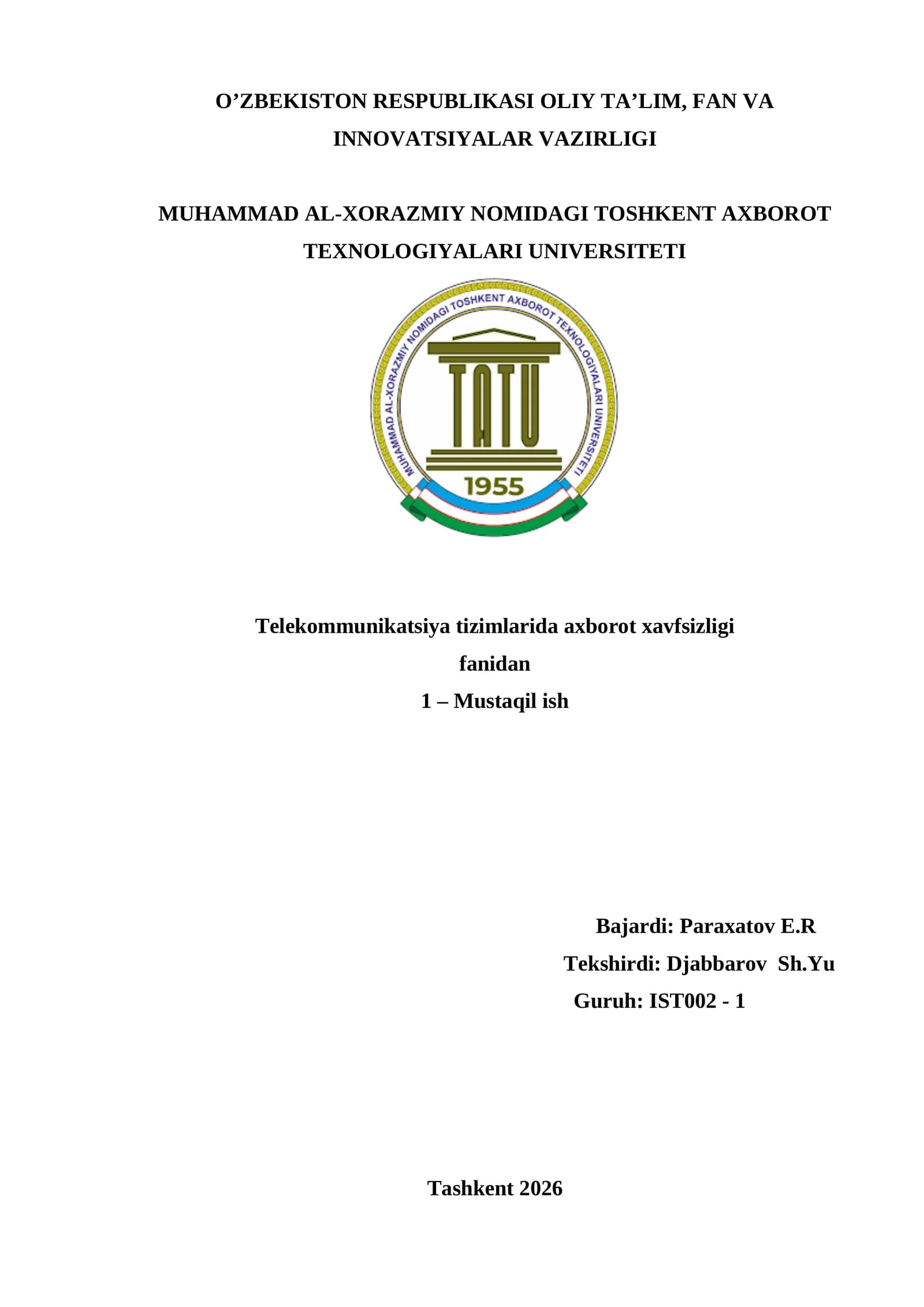 MA’LUMOTLARNI ASIMMETRIK SHIFRLASH ALGORITMLARI.  RSA ALGORITMI