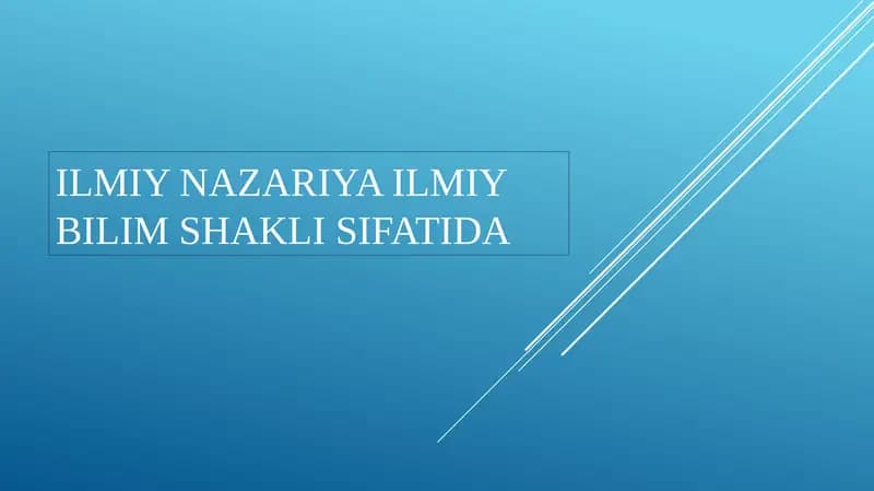 Ilmiy nazariya