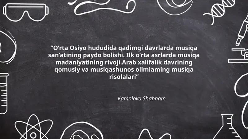O'rta Osiyo hududida qadimgi davrlarda musiqa san'atining paydo bolishi