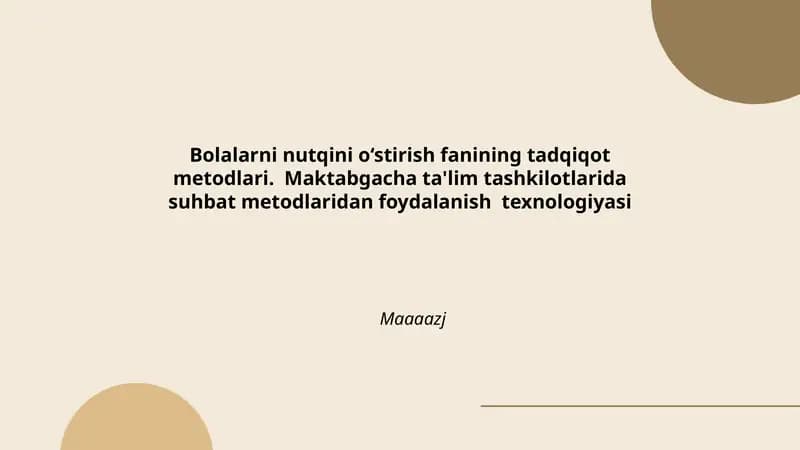 Suhbat metodlari