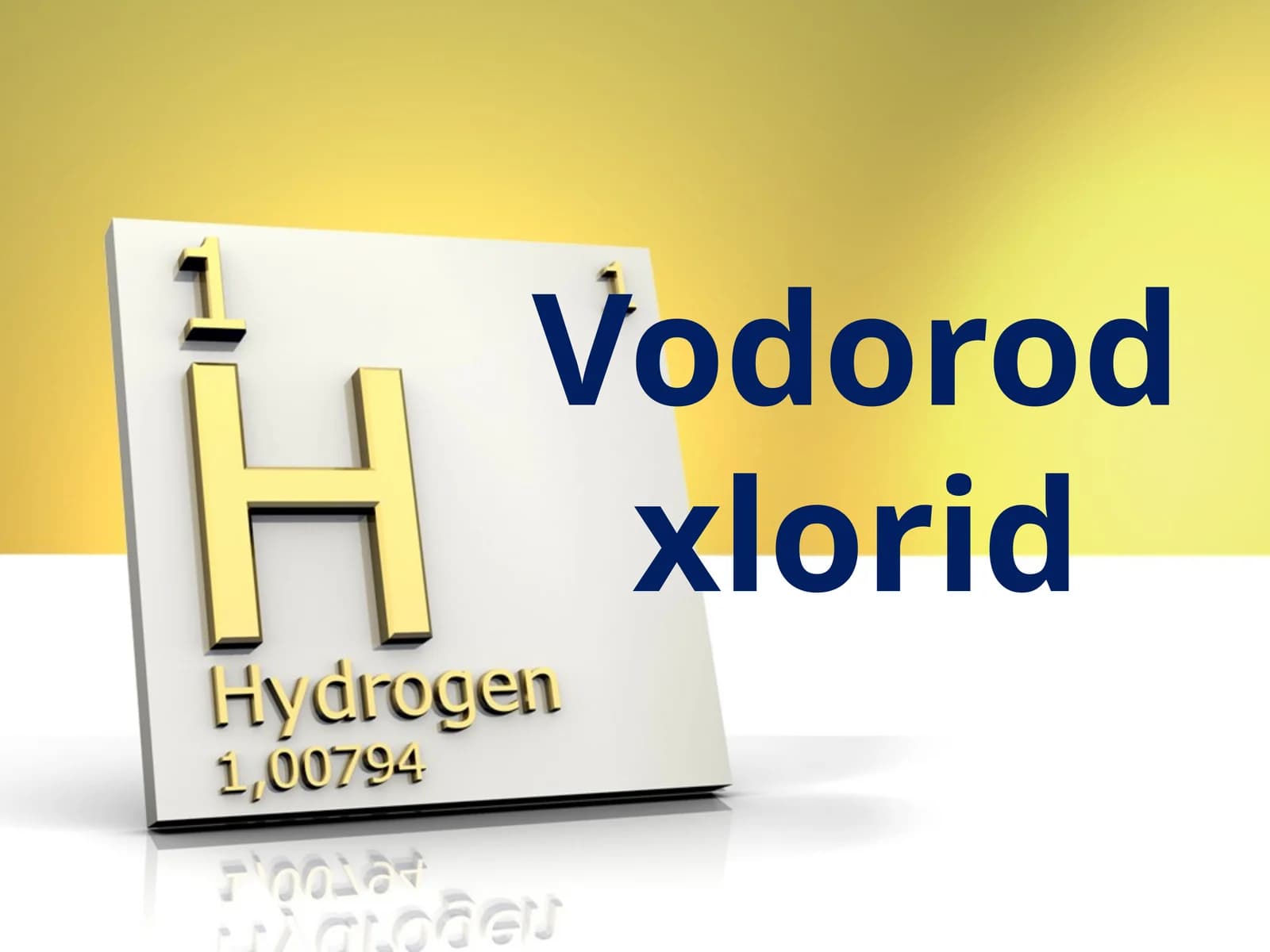 8-sinf Kimyo fanidan Vodorod xlorid mavzusida dars taqdimot