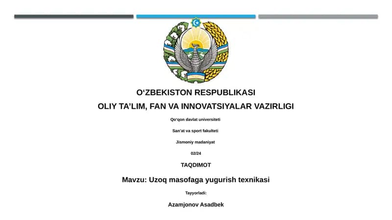 Uzoq masofaga yugurish texnikasi