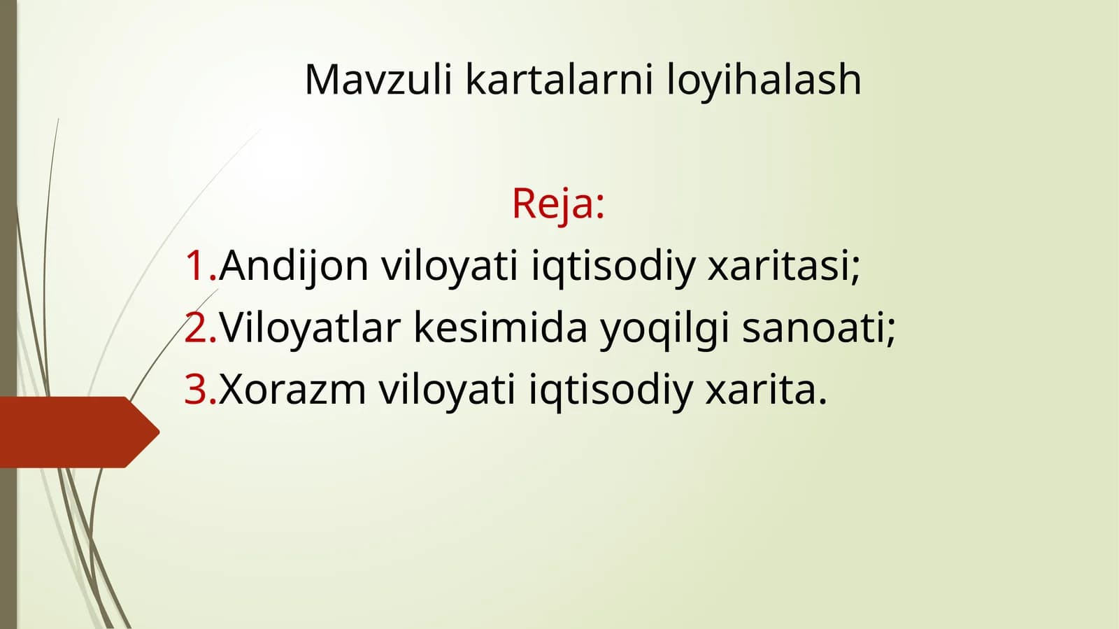 Mavzuli kartalarni loyihalash