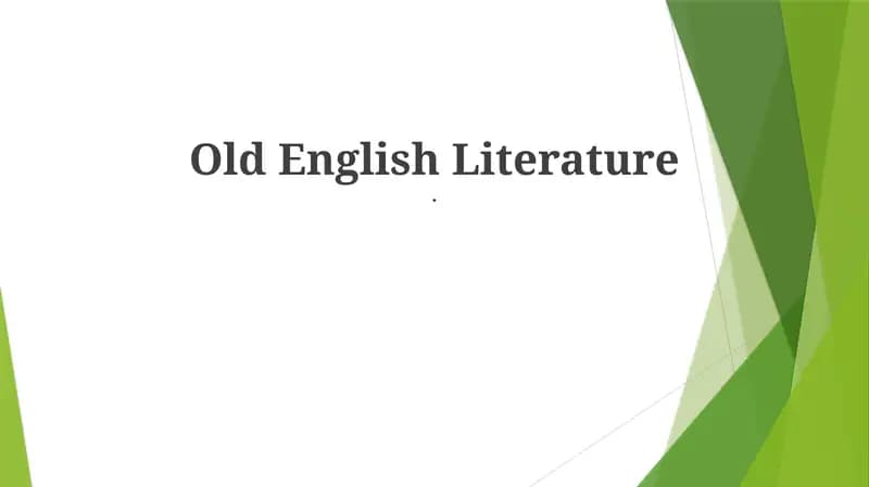 Old English Literature