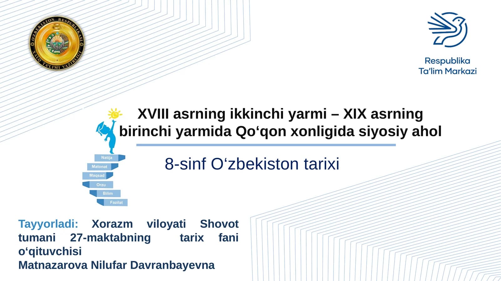 XVIII asrning ikkinchi yarmi – XIX asrning birinchi yarmida Qo‘qon xonligida siyosiy hol