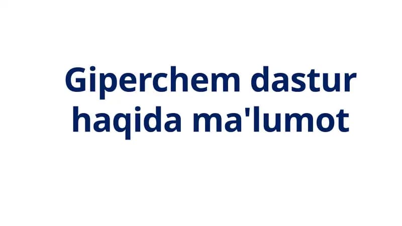 Giperchem dasturiy ta'minot