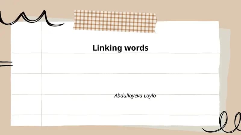 Linking words