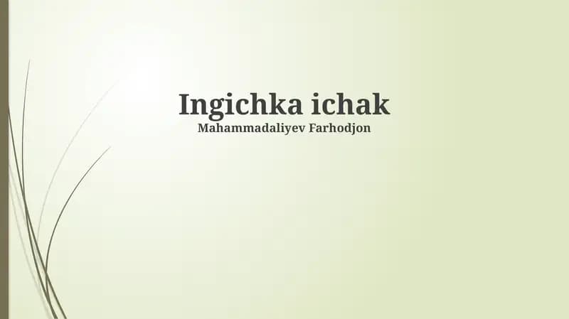 Ingichka ichak