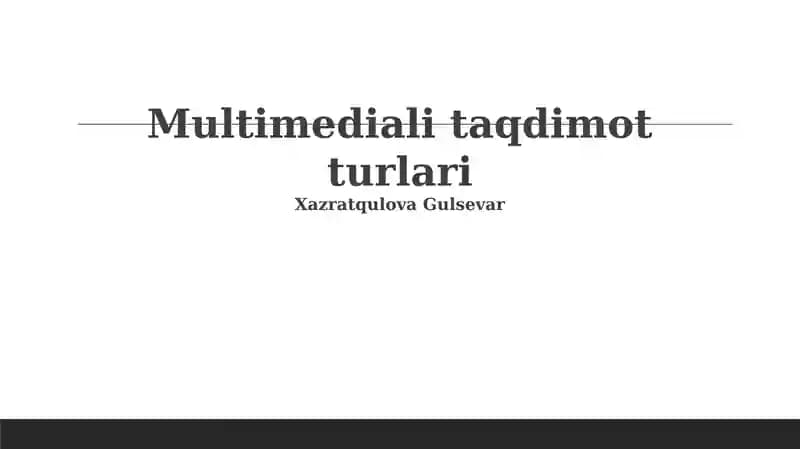Interaktiv multimedia prezentatsiyalari