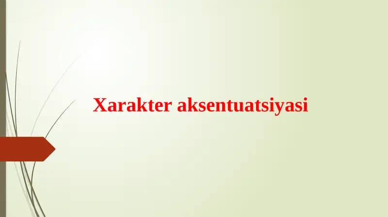 Xarakter aksentuatsiyasi