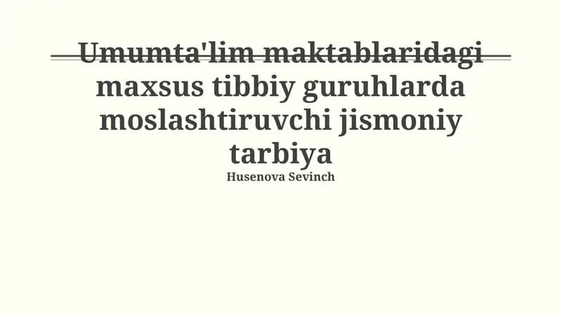 Jismoniy tarbiya