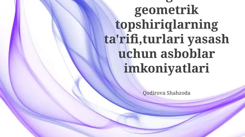 Turli turdagi yaratish asboblari