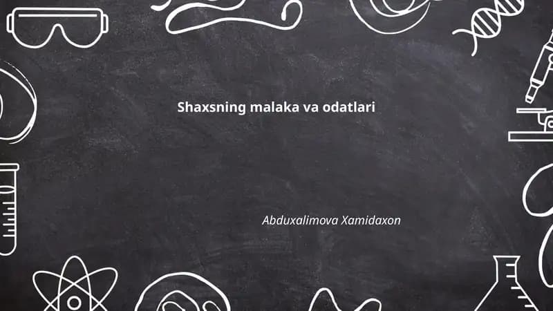 Kasbiy malaka va kompetentsiyalar