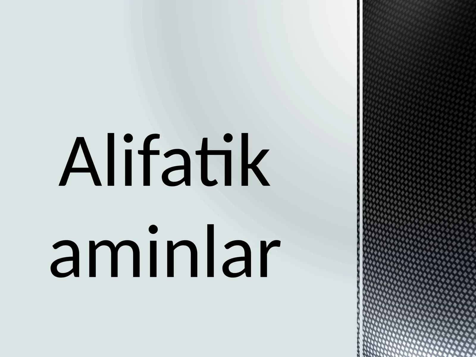 Alifatik aminlar