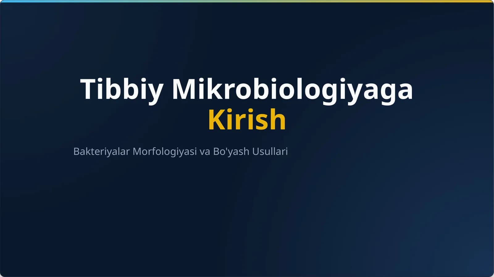 Mikroorganizmlar morfologiyasi va boʻysh usullari