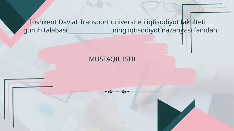 INVESTITSIYALAR VA ULARNING IQTISODIY OʻSISHGA TAʼSIRI