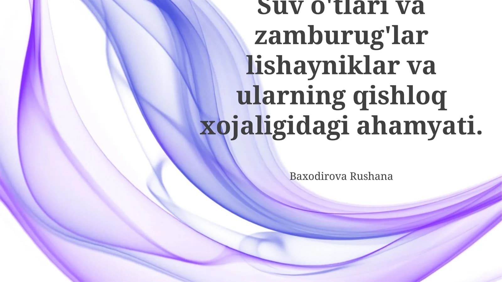 Lichenslarning Qishloq xo'jaligidagi ahamiyati