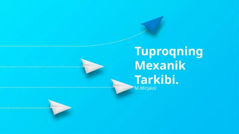 Tuproqning Mexanik Tarkibi