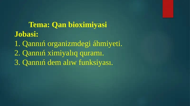 Qan bioximiyasi