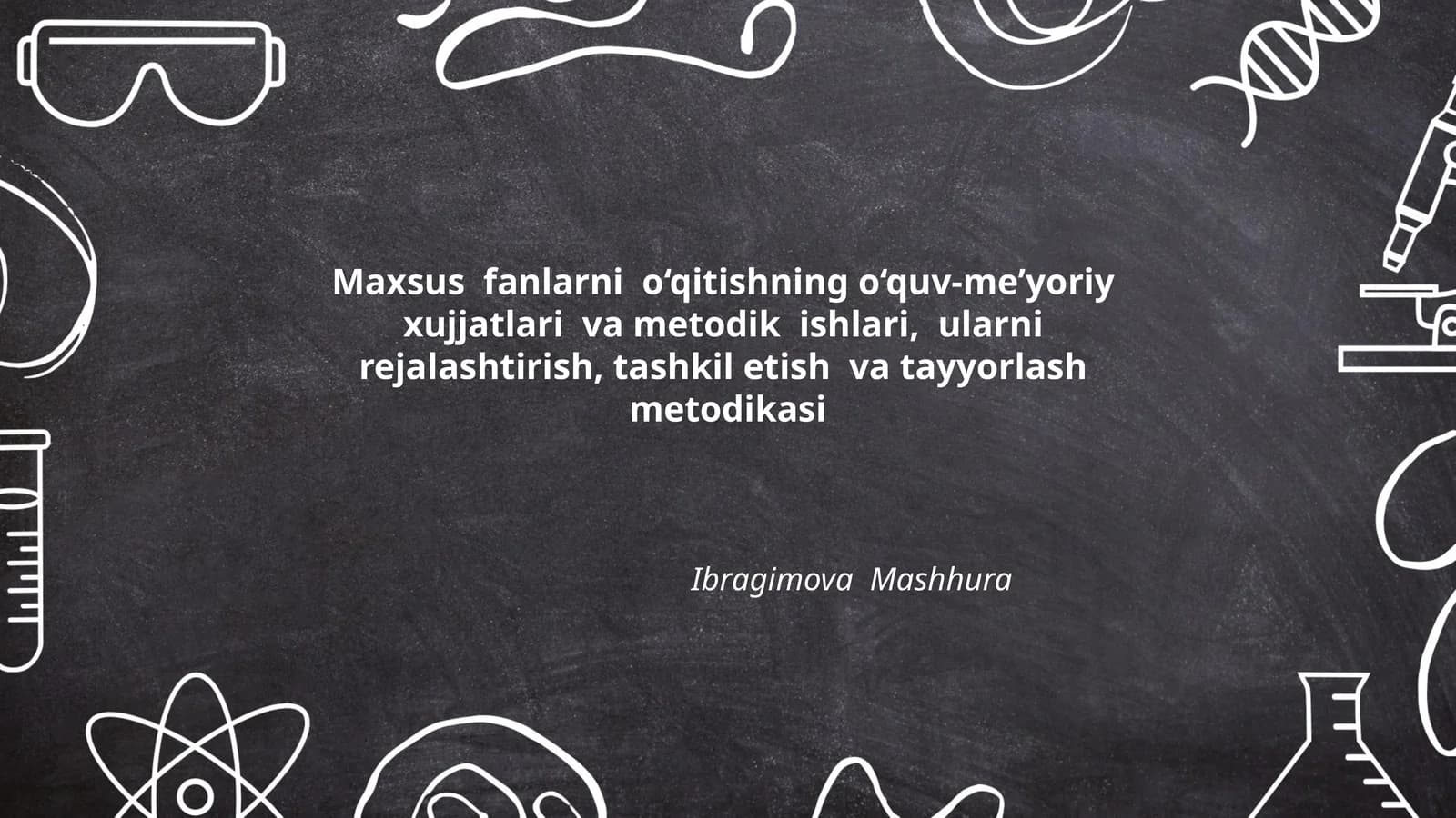 Maxsus fanlarni o‘qitishning o‘quv-me’yoriy xujjatlari va metodik ishlari, ularni rejalashtirish, tashkil etish va tayyorlash metodikasi