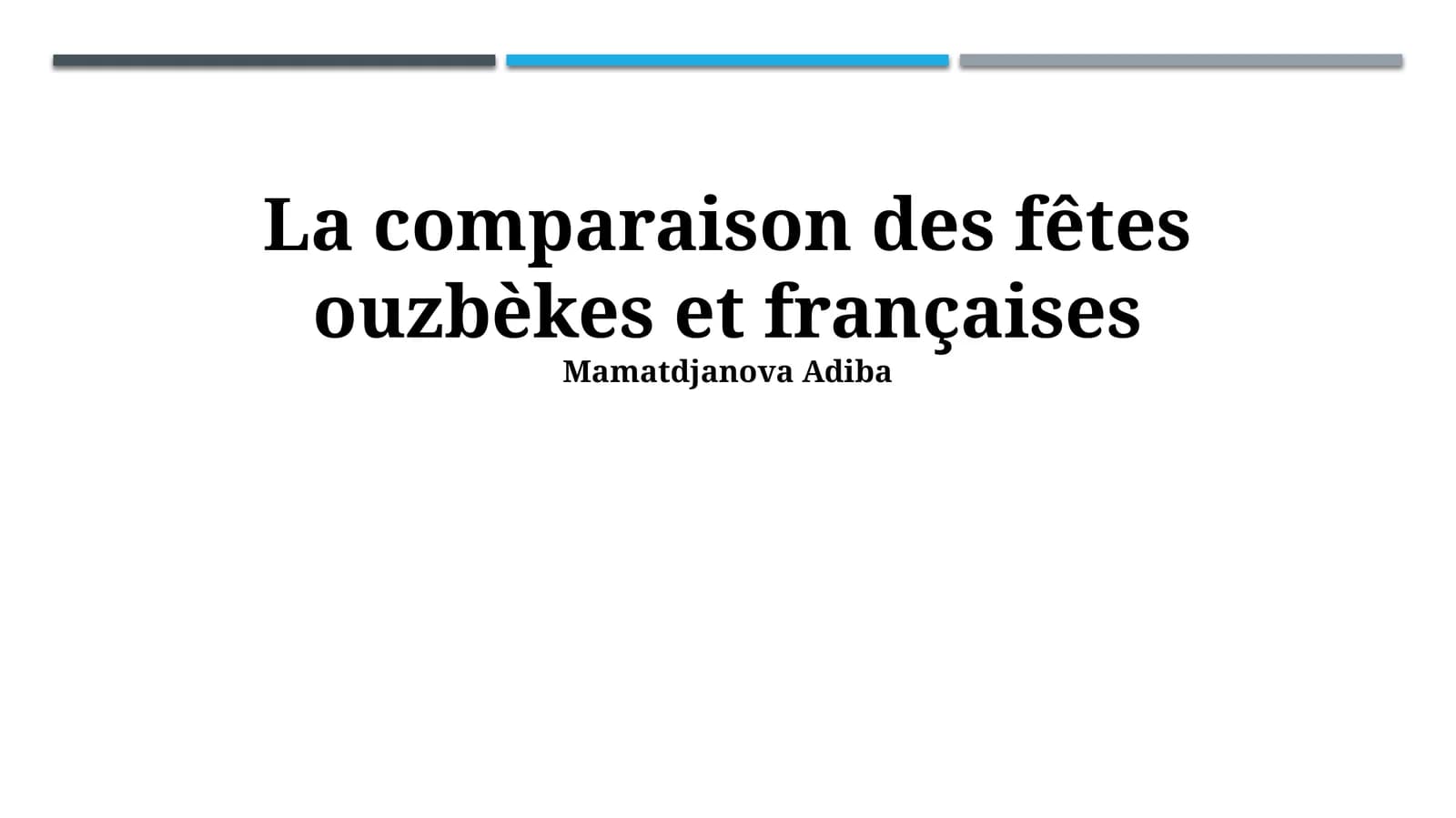 La comparaison des fêtes ouzbèkes et françaises
