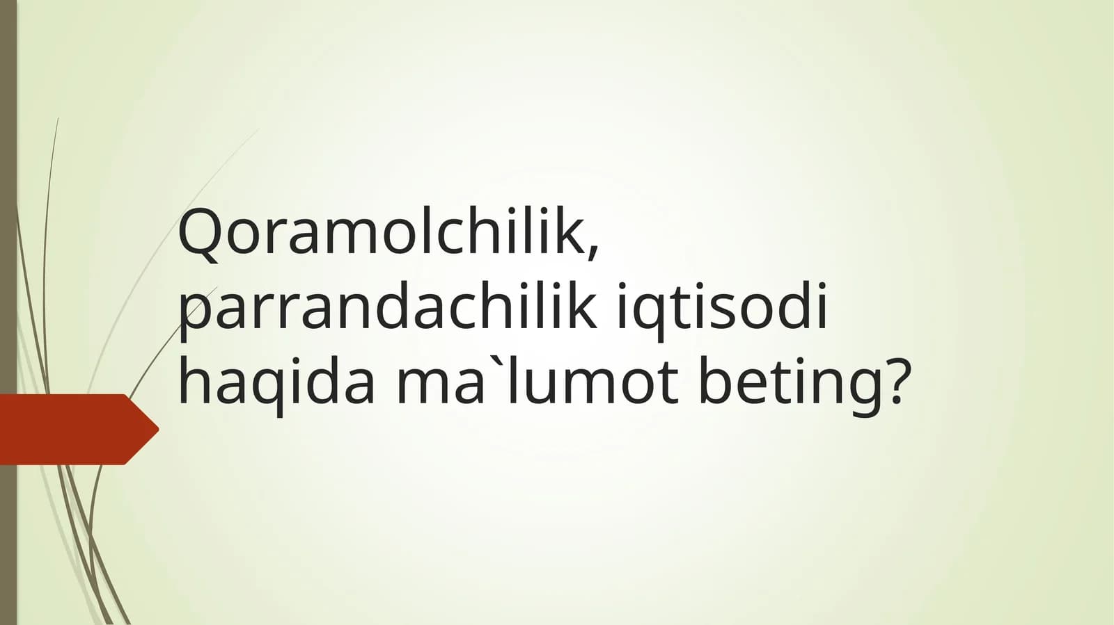Qoramolchilik