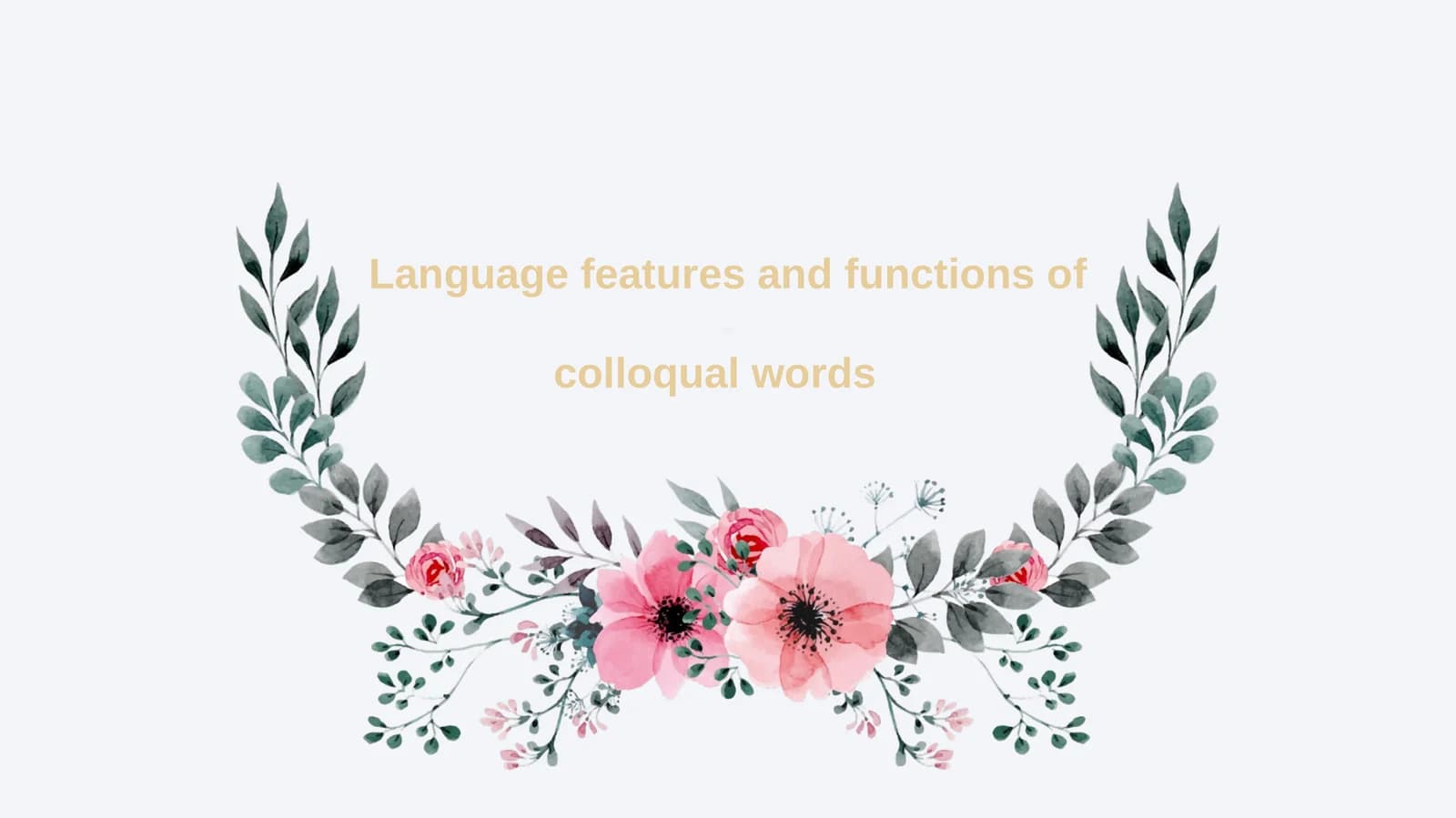 Functions and Features of Colloqual Words