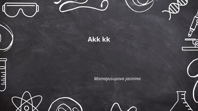 Akk kk uchun asosiy tushunchalar