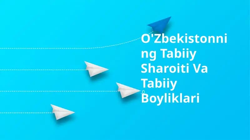O'Zbekistonning Tabiiy Sharoiti Va Tabiiy Boyliklari