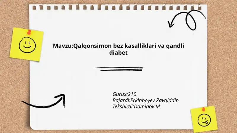 Qalqonsimon bez kasalliklari va qandli diabet