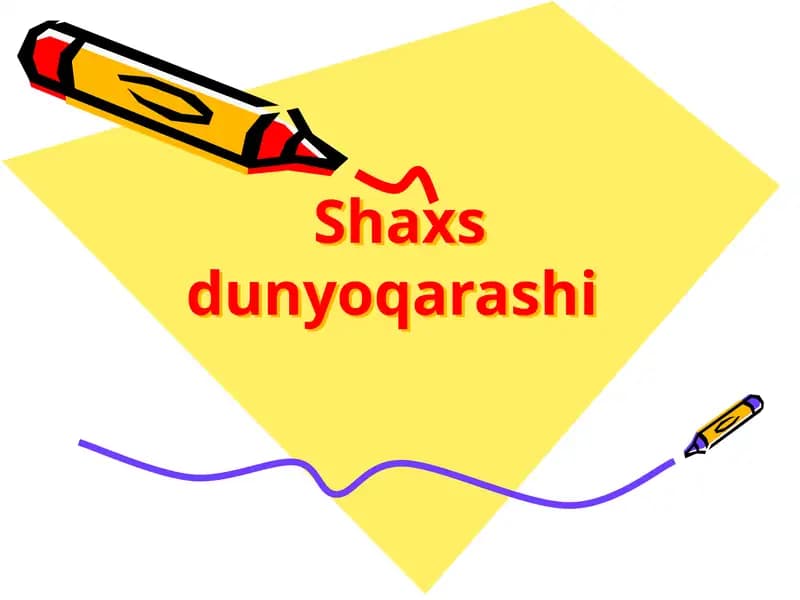 Shaxs dunyoqarashi