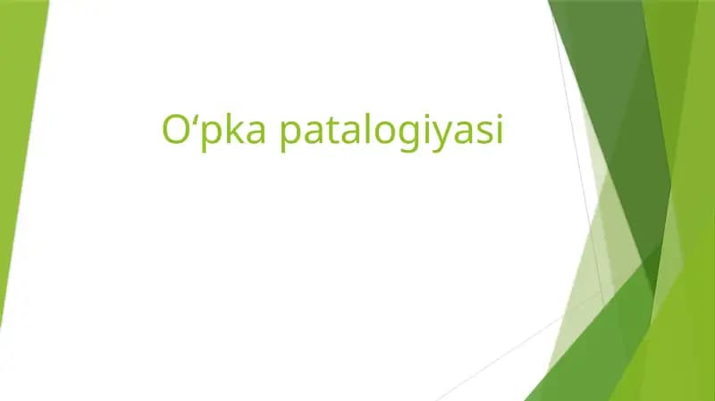 Oʻpkapatologiyasi