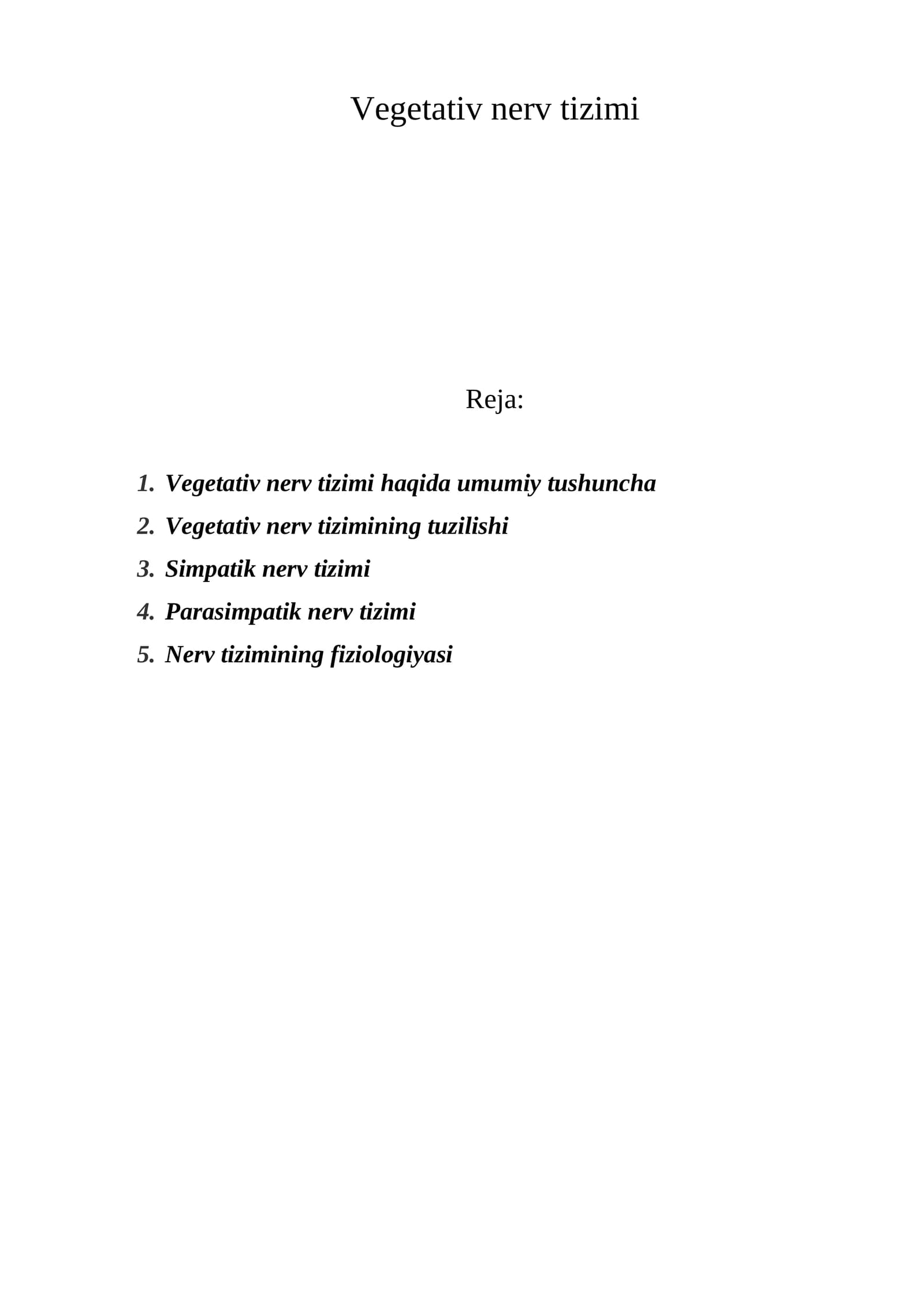 Vegetativ nerv tizimi