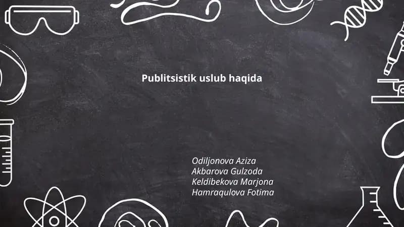 Publitsistik uslub haqida