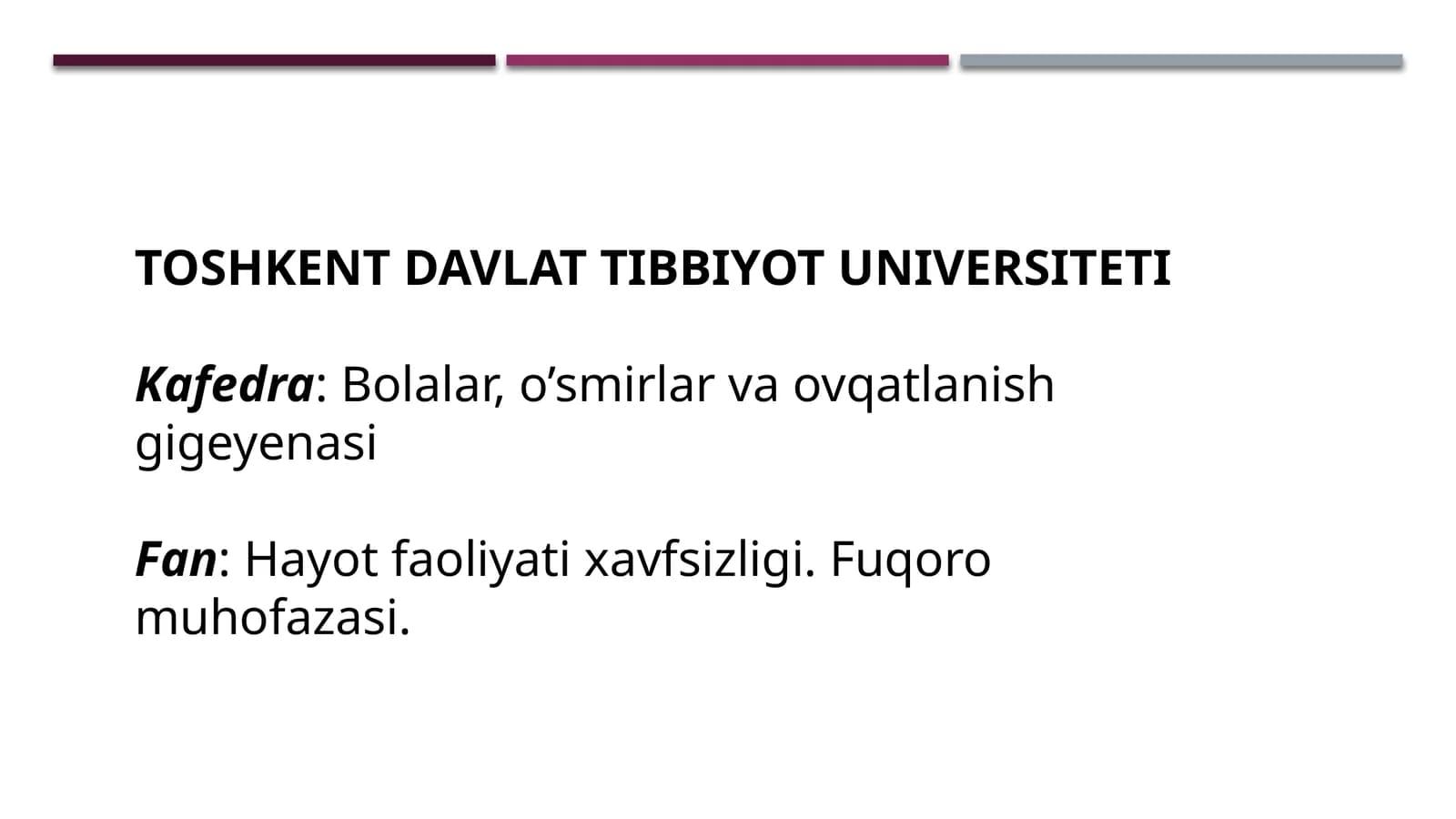 Shaxsiy himoyalanish vositalari. Shaxsiy tibbiy himoya vositalari