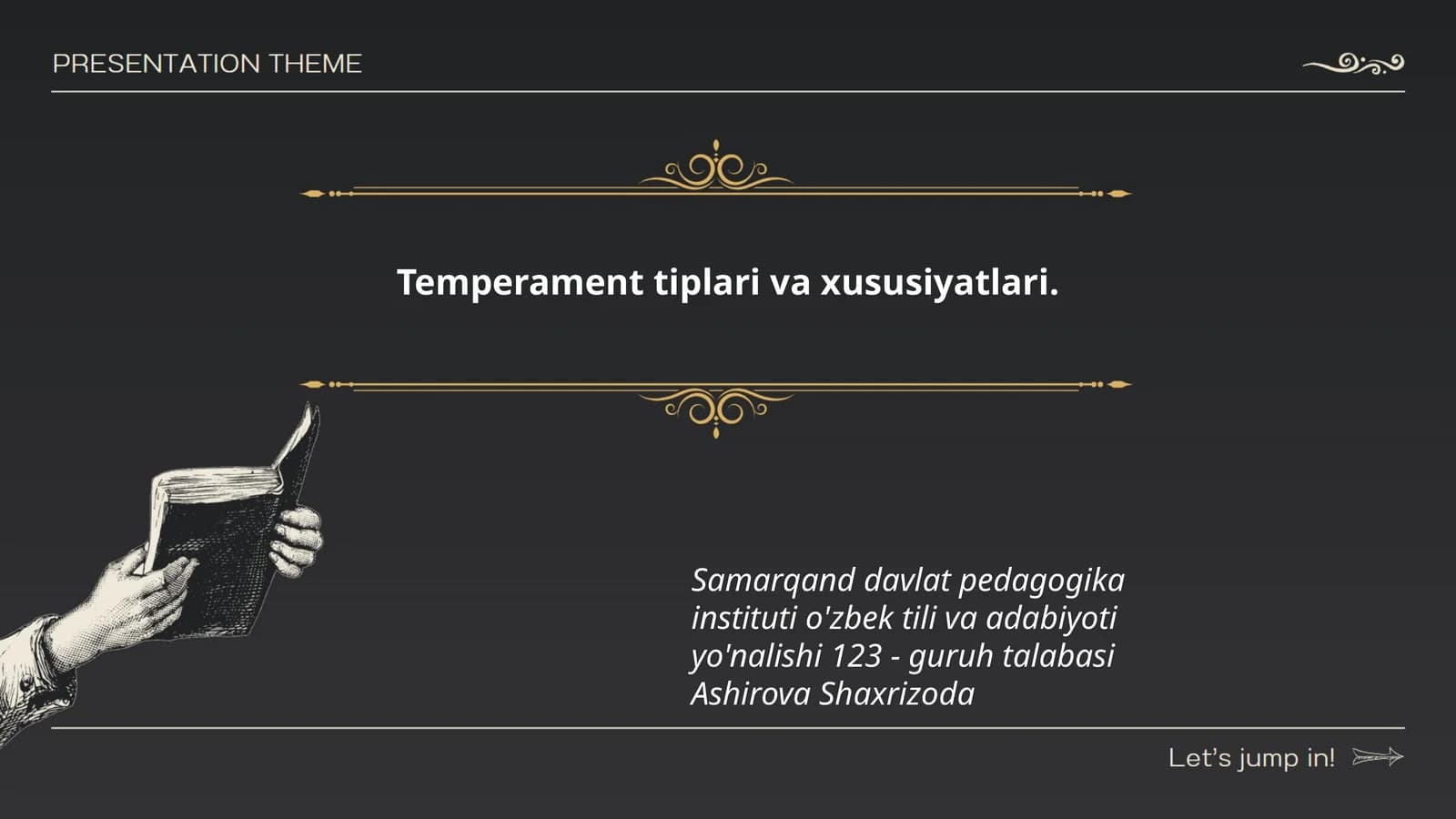 Temperament tiplari va xususiyatlari