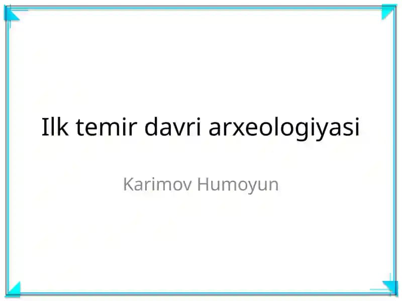 Ilk temir davri arxeologiyasi