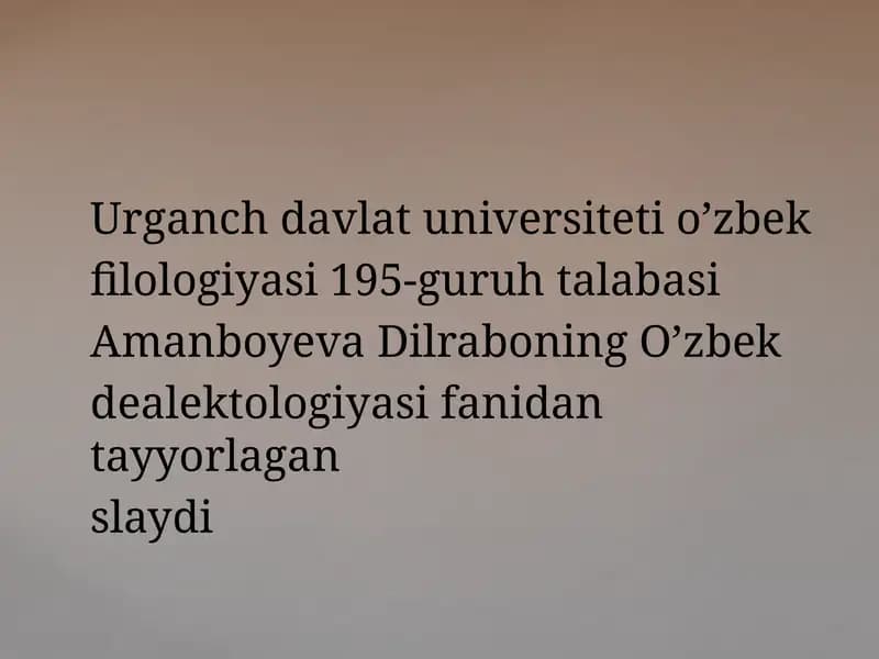 Transkripsiya va Shevagaoid matnlarni yozish va o'qish