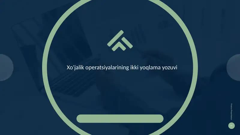 Xo'jalik operatsiyalarining ikki yoqlama yozuvi